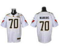 Nike Tampa Bay Buccaneers -70 Logan Mankins White 2016 Pro Bowl Stitched NFL Elite Jersey