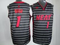 Miami Heat -1 Chris Bosh Black Grey Groove Stitched NBA Jersey Miami Heat -1 Chris Bosh Black Grey Groove Stitched NBA Jersey