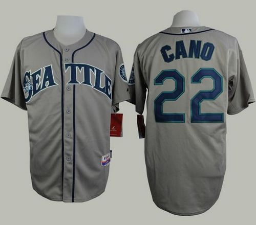 Seattle Mariners #22 Robinson Cano Grey Cool Base Stitched MLB Jersey