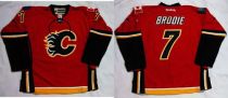 Calgary Flames -7 TJ Brodie Red Home Stitched NHL Jersey Calgary Flames -7 TJ Brodie Red Home Stitched NHL Jersey