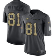 Philadelphia Eagles -81 Jordan Matthews Nike Anthracite 2016 Salute to Service Jersey