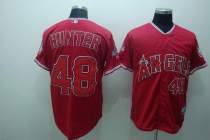 Los Angeles Angels of Anaheim -48 Torii Hunter Stitched Red Cool Base MLB Jersey Los Angeles Angels of Anaheim -48 Torii Hunter Stitched Red Cool Base MLB Jersey