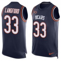 Nike Bears -33 Jeremy Langford Navy Blue Team Color Stitched NFL Limited Tank Top Jersey Nike Bears -33 Jeremy Langford Navy Blue Team Color Stitched NFL Limited Tank Top Jersey