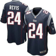 Nike New England Patriots -24 Darrelle Revis Navy Blue Team Color NFL Game Jersey