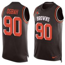 Nike Browns -90 Emmanuel Ogbah Brown Team Color Stitched NFL Limited Tank Top Jersey Nike Browns -90 Emmanuel Ogbah Brown Team Color Stitched NFL Limited Tank Top Jersey