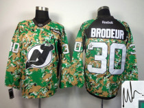 Autographed NHL New Jersey Devils -30 Martin Brodeur Camo Veterans Day Practice Jersey Autographed NHL New Jersey Devils -30 Martin Brodeur Camo Veterans Day Practice Jersey