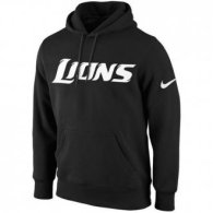 Detroit Lions Nike Black KO Wordmark Performance Hoodie