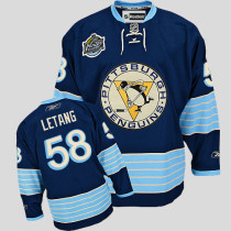 Pittsburgh Penguins -58 Kris Letang 2011 Winter Classic Vintage Stitched Dark Blue NHL Jersey Pittsburgh Penguins -58 Kris Letang 2011 Winter Classic Vintage Stitched Dark Blue NHL Jersey