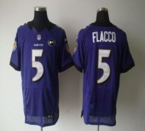 Nike Ravens -5 Joe Flacco Purple Team Color With Art Patch Stitched NFL Elite Jersey Nike Ravens -5 Joe Flacco Purple Team Color With Art Patch Stitched NFL Elite Jersey