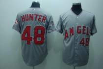 Los Angeles Angels of Anaheim -48 Torii Hunter Stitched Grey Cool Base MLB Jersey Los Angeles Angels of Anaheim -48 Torii Hunter Stitched Grey Cool Base MLB Jersey