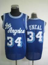 Los Angeles Lakers -34 Shaquille O Neal Blue Throwback Stitched NBA Jersey Los Angeles Lakers -34 Shaquille O Neal Blue Throwback Stitched NBA Jersey