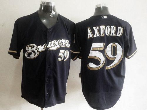 Milwaukee Brewers -59 John Axford Blue Cool Base Stitched MLB Jersey