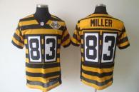 Nike Pittsburgh Steelers #83 Heath Miller Yellow Black Alternate 80TH Throwback Men's Stitched NFL E