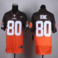 Nike Cleveland Browns -80 Dwayne Bowe Brown Orange Men's Stitched NFL Elite Fadeaway Fashion Jersey