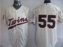 Minnesota Twins -55 Matt Capps Cream Home 50TH Season Patch Stitched MLB Jersey Minnesota Twins -55 Matt Capps Cream Home 50TH Season Patch Stitched MLB Jersey
