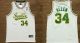 Oklahoma City Thunder -34 Ray Allen White Throwback Stitched NBA Jersey