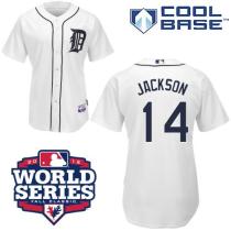 Detroit Tigers #14 Austin Jackson White Cool Base w 2012 World Series Patch Stitched MLB Jersey Detroit Tigers #14 Austin Jackson White Cool Base w 2012 World Series Patch Stitched MLB Jersey