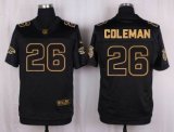 Nike Atlanta Falcons 26 Tevin Coleman Black Stitched NFL Elite Pro Line Gold Collection Jersey