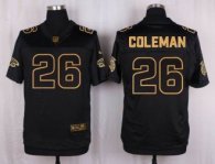 Nike Atlanta Falcons 26 Tevin Coleman Black Stitched NFL Elite Pro Line Gold Collection Jersey