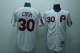 Mitchell And Ness Philadelphia Phillies #30 Dave Cash Stitched White Red Strip Throwback MLB Jersey