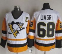 Pittsburgh Penguins -68 Jaromir Jagr White Black CCM Throwback Stitched NHL Jersey Pittsburgh Penguins -68 Jaromir Jagr White Black CCM Throwback Stitched NHL Jersey