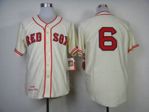 Mitchell And Ness 1946 Boston Red Sox #6 Johnny Pesky Cream Throwback Stitched MLB Jersey Mitchell And Ness 1946 Boston Red Sox #6 Johnny Pesky Cream Throwback Stitched MLB Jersey