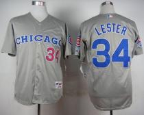 Chicago Cubs -34 Jon Lester Grey 1990 Turn Back The Clock Stitched MLB Jersey Chicago Cubs -34 Jon Lester Grey 1990 Turn Back The Clock Stitched MLB Jersey