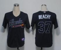 Atlanta Braves #37 Brandon Beachy Blue Cool Base Stitched MLB Jersey