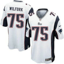 Nike New England Patriots -75 Vince Wilfork White NFL Game Jersey Nike New England Patriots -75 Vince Wilfork White NFL Game Jersey