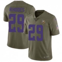 Nike Vikings -29 Xavier Rhodes Olive Stitched NFL Limited 2017 Salute to Service Jersey Nike Vikings -29 Xavier Rhodes Olive Stitched NFL Limited 2017 Salute to Service Jersey