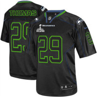 Seattle Seahawks Super Bowl XLVIII #29 Men‘s Earl Thomas Elite Lights Out Black Jersey