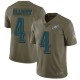 Nike Eagles -4 Jake Elliott Olive Stitched NFL Limited 2017 Salute To Service Jersey
