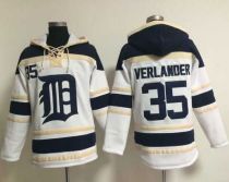 Detroit Tigers #35 Justin Verlander White Sawyer Hooded Sweatshirt MLB Hoodie Detroit Tigers #35 Justin Verlander White Sawyer Hooded Sweatshirt MLB Hoodie