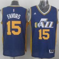 Revolution 30 Utah Jazz -15 Derrick Favors Navy Blue Stitched NBA Jersey