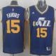 Revolution 30 Utah Jazz -15 Derrick Favors Navy Blue Stitched NBA Jersey