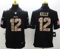 Nike Buffalo Bills -12 Jim Kelly Black NFL Limited Salute to Service Jersey Nike Buffalo Bills -12 Jim Kelly Black NFL Limited Salute to Service Jersey
