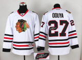 Autographed Chicago Blackhawks -27Jeremy Roenick Stitched White NHL Jersey