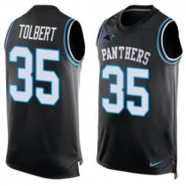 Nike Panthers -35 Mike Tolbert Black Team Color Stitched NFL Limited Tank Top Jersey Nike Panthers -35 Mike Tolbert Black Team Color Stitched NFL Limited Tank Top Jersey