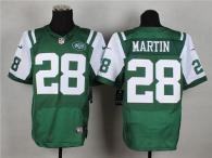 Nike New York Jets -28 Curtis Martin Green Team Color Men's Stitched NFL Elite Jersey
