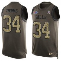 Nike Bills -34 Thurman Thomas Green Stitched NFL Limited Salute To Service Tank Top Jersey Nike Bills -34 Thurman Thomas Green Stitched NFL Limited Salute To Service Tank Top Jersey