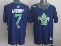New York Knicks -7 Carmelo Anthony Navy Blue 2014 All Star Stitched NBA Jersey