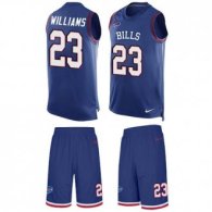 Bills #23 Aaron Williams Royal Blue Team Color Stitched NFL Limited Tank Top Suit Jersey