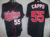 Minnesota Twins -55 Matt Capps Navy Blue Cool Base Stitched MLB Jersey