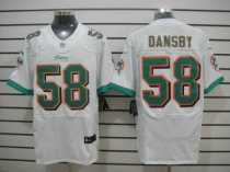 Nike Dolphins -58 Karlos Dansby White Stitched NFL Elite Jersey Nike Dolphins -58 Karlos Dansby White Stitched NFL Elite Jersey