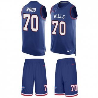 Bills #70 Eric Wood Royal Blue Team Color Stitched NFL Limited Tank Top Suit Jersey