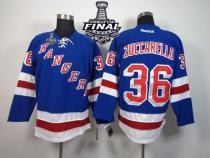 New York Rangers -36 Mats Zuccarello Blue Home With 2014 Stanley Cup Finals Stitched NHL Jersey New York Rangers -36 Mats Zuccarello Blue Home With 2014 Stanley Cup Finals Stitched NHL Jersey