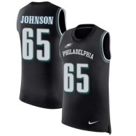 Nike Eagles -65 Lane Johnson Black Alternate Stitched NFL Limited Rush Tank Top Jersey