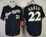 Milwaukee Brewers -22 Matt Garza Navy Blue Cool Base Stitched MLB Jersey