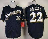 Milwaukee Brewers -22 Matt Garza Navy Blue Cool Base Stitched MLB Jersey