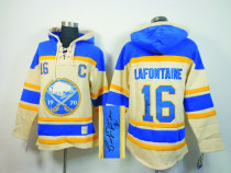 Autographed Buffalo Sabres -16 Pat Lafontaine Cream Sawyer Hooded Sweatshirt Stitched NHL Jersey Autographed Buffalo Sabres -16 Pat Lafontaine Cream Sawyer Hooded Sweatshirt Stitched NHL Jersey